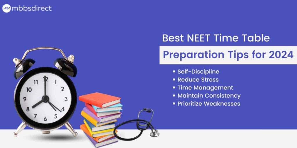 Best NEET Time Table Preparation Tips for 2024